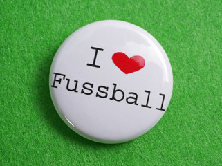 Fototapeta premium Button - I love Fussball