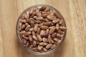 String bean in  glass bowl
