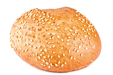 Bread, roll strewed by a sesame