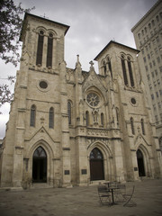 Fototapeta na wymiar San Fernando Cathedral in downtown San Antonio, Texas, USA. It is notable as one of the oldest cathedrals in the United States.