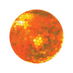 Discoball in orange tones