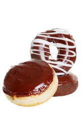 Pile Of Chocolate Doughnuts
