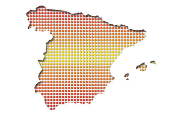 Carte Espagne drapeau