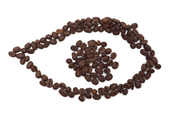 Eye of the coffee beans