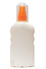 Blanko Sprühflasche freigestellt auf weißem Hintergrund