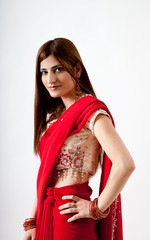 Pretty woman in traditional Indian dress