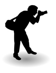 the vector Photographer's silhouette