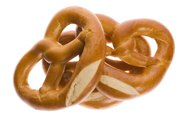 Pretzels isolated on white