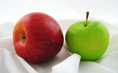 Apples red and green