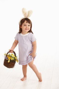 Little girl in Easter costume