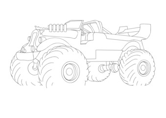 monster truck isolated on background © Pavel Bortel