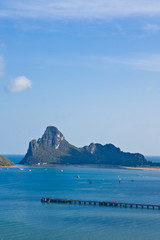 Pier in Prajaub bay, Prajaub Kirikhan, Thailand