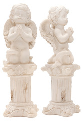 Cupid sitting on an ancient column