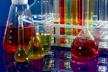 close up of syringe with test tube