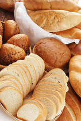Heap of different bread