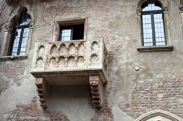 Detail of Juliet’s house, Verona, Italy