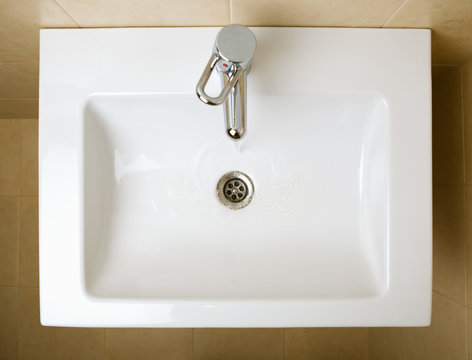 ceramic white washing sink