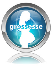 Bouton Web GROSSESSE (Femme Enceinte Bébé Maternité Silhouette)