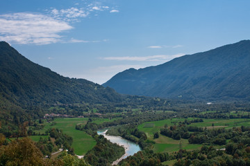 Fototapeta na wymiar Julian Alps in Slovenia Mountains