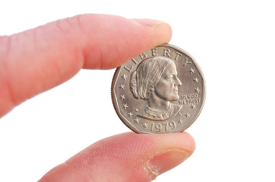 Close-up of Susan B. Anthony Dollar