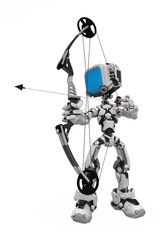 Fototapeta premium Blue Screen Robot, Archer