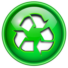 Obraz premium Recycle icon, button.