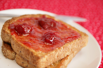 Jam on toast
