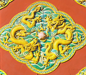 China Beijing Beihai imperial park dragons