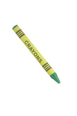 Green crayon isolated on white ready to write