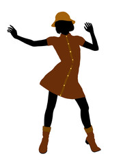 Casual Woman Illustration Silhouette