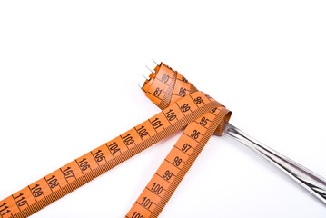Fork and measuring tape