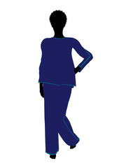 African American Woman Lingerie Silhouette