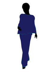 African American Woman Lingerie Silhouette