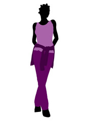 African American Woman Illustration Silhouette