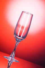 Wine glasses against colourful background