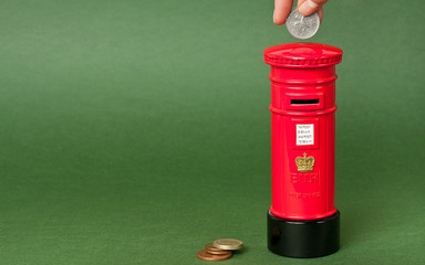British mailpost piggybank
