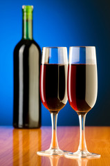 Wine glasses against background