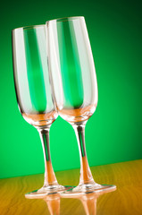 Wine concept with gradient background