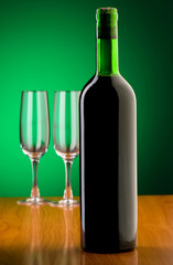Wine concept with gradient background