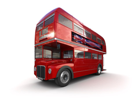 London Bus - isolated on white