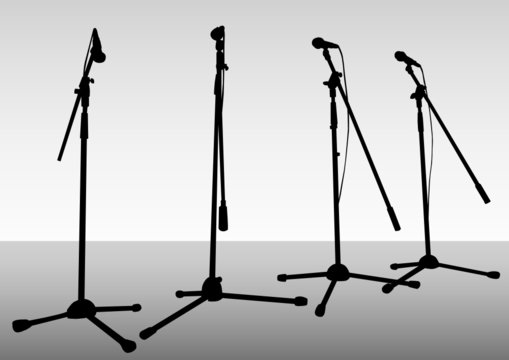 Microphones on stage