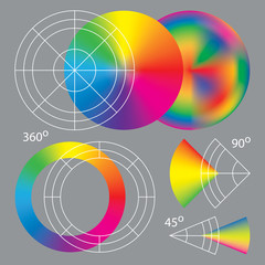 Obraz premium Template for making cone gradients from vector meshes