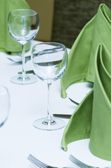 Wine glasses on the table - shallow depth of field