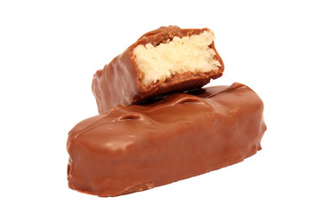 Coconut filled chocolate bar