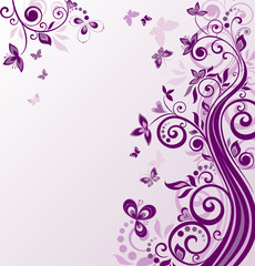 Vintage floral violet background
