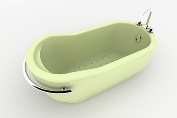 isolated bath against white background