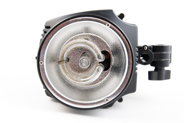 compact studio monolight on a white background