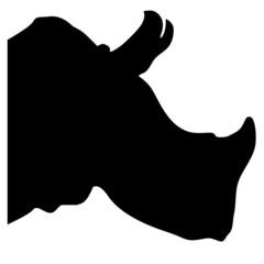 silhouette of rhinoceros