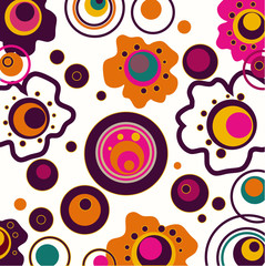 vector pattern with flowers.