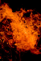 Background on black forks of flames